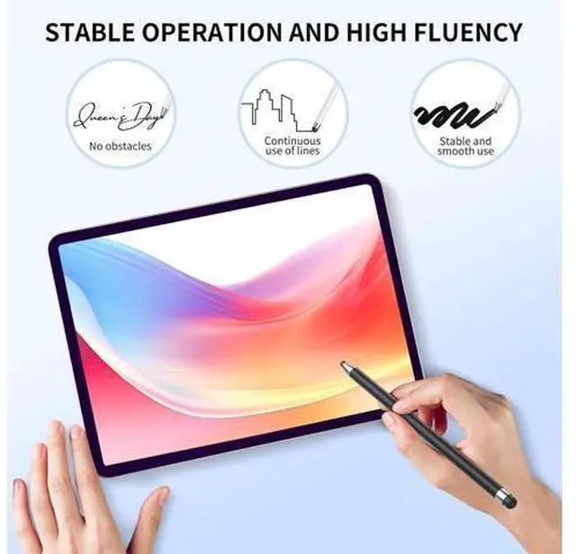 Alt view image 3 of 7 - Stylus (10Pcs) Stylus Pen for Touchscreen High Precision and Sensitivity Stylus Pen for Android Smartphone and Tablets Compatible with All Capacitive Touch Screen (Pink)