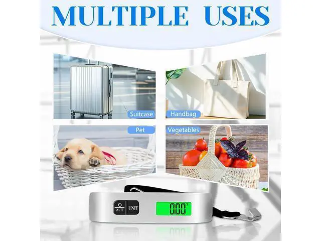 Alt view image 2 of 7 - Luggage Scale, 110lb Luggage Weight Scale with 4 Unit Switching Functions&LED Display, Luggage Scale Travel Digital for Weighing Luggage, Backpacks, Packages and Markets