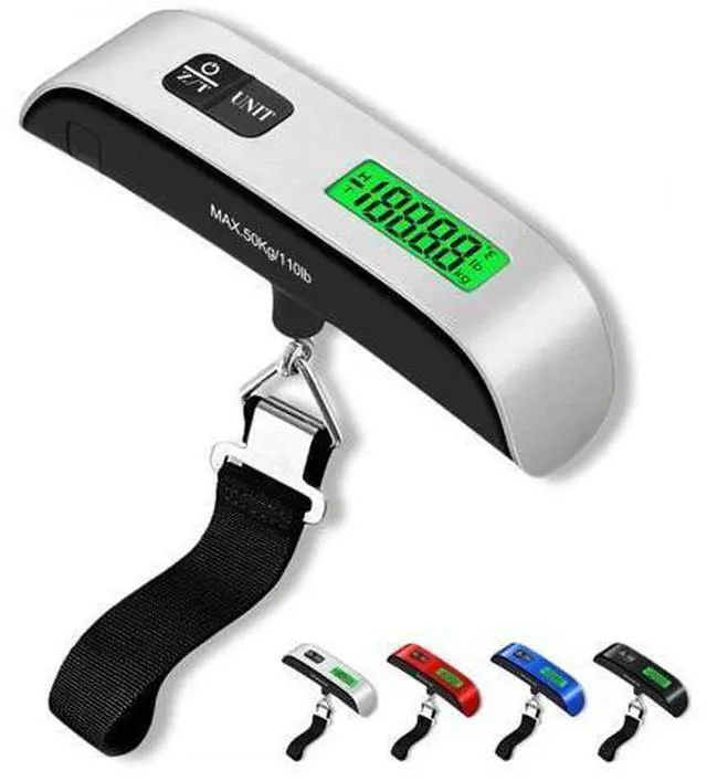 Main image of Luggage Scale, 110lb Luggage Weight Scale with 4 Unit Switching Functions&LED Display, Luggage Scale Travel Digital for Weighing Luggage, Backpacks, Packages and Markets