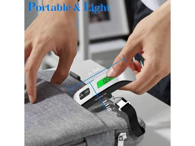 Alt view image 6 of 7 - Luggage Scale, 110lb Luggage Weight Scale with 4 Unit Switching Functions&LED Display, Luggage Scale Travel Digital for Weighing Luggage, Backpacks, Packages and Markets