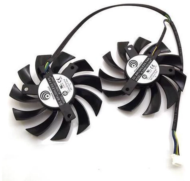 Alt view image 3 of 6 - 2pcs/Lot PLD08010S12HH DC12V 0.35A 4Pin For MSI N460GTX N560GTX TI N570GTX N580GTX TWIN FROZR II Fan