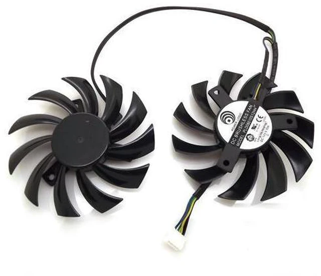 Alt view image 2 of 6 - 2pcs/Lot PLD08010S12HH DC12V 0.35A 4Pin For MSI N460GTX N560GTX TI N570GTX N580GTX TWIN FROZR II Fan