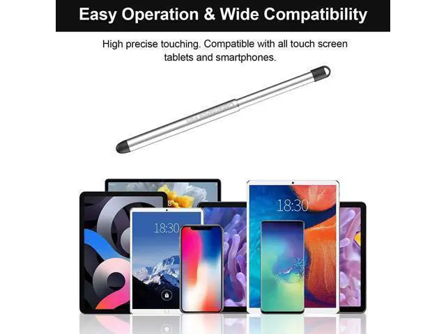 Alt view image 6 of 6 - Stylus Pens with Pen Slot for Touch Screens High Precision Capacitive Universal Stylus for iPad iPhone Tablets Galaxy All Touch Screen Devices (Transparency)