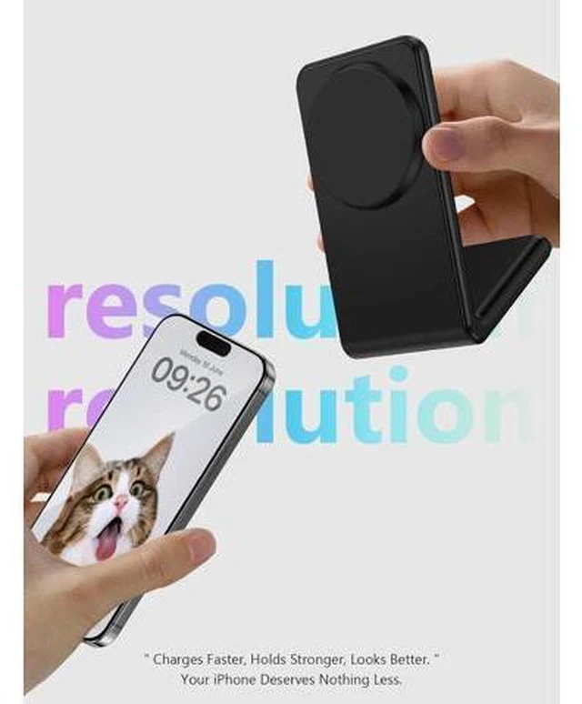 Alt view image 5 of 7 - Mag.Safe Charger - iPhone Charger Stand Fast Magnetic Wireless Charger for iPhone 17/16/15/14/13/12 Series - Black