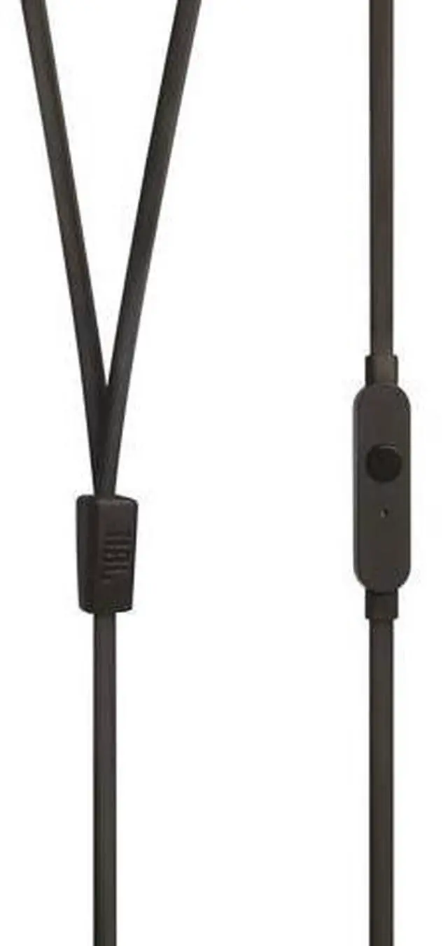 Alt view image 2 of 5 - Tune 110 - in-Ear Headphones Pure Bass Sound 1-Button Remote Microphone and Tangle-Free Flat Cable (Black)