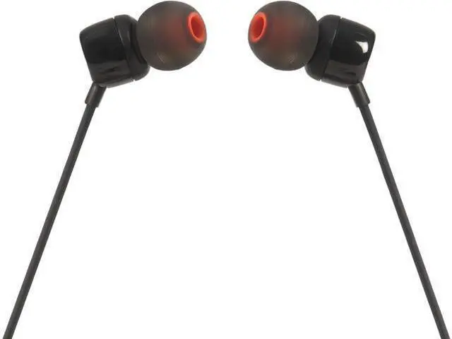 Alt view image 3 of 5 - Tune 110 - in-Ear Headphones Pure Bass Sound 1-Button Remote Microphone and Tangle-Free Flat Cable (Black)