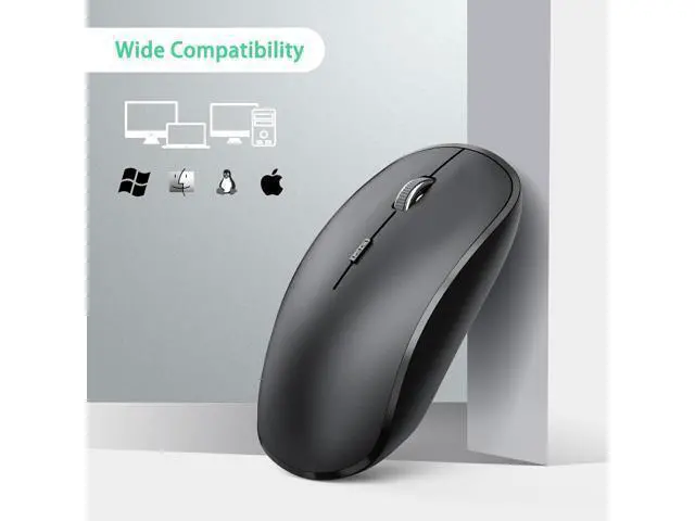 Alt view image 6 of 7 - Wireless Mouse 2.4G Portable Slim Silent Computer Mouse Wireless with USB Nano Receiver 2400 DPI for Notebook Laptop PC - Black