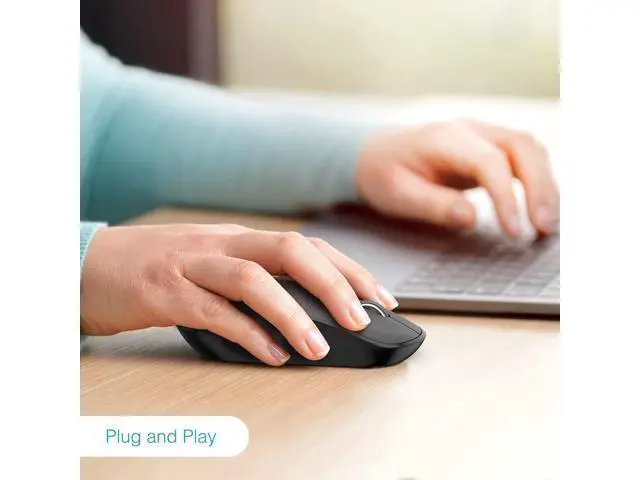 Alt view image 7 of 7 - Wireless Mouse 2.4G Portable Slim Silent Computer Mouse Wireless with USB Nano Receiver 2400 DPI for Notebook Laptop PC - Black
