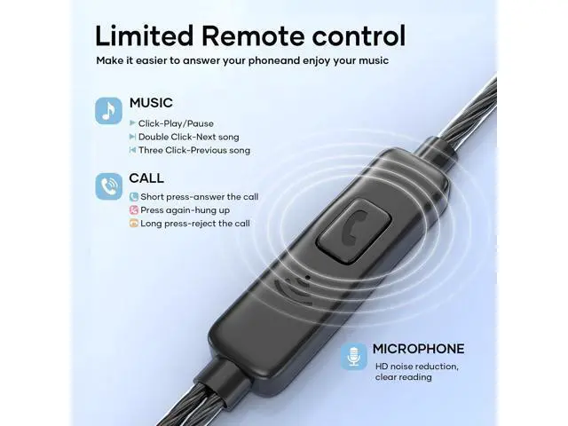 Alt view image 5 of 7 - Wired Earbuds with Microphone 5 Pack in-Ear Headphones with Heavy Bass High Sound Quality Earphones Compatible with iPad Laptop MP3 Android Smartphones Fits All 3.5mm Jack Device
