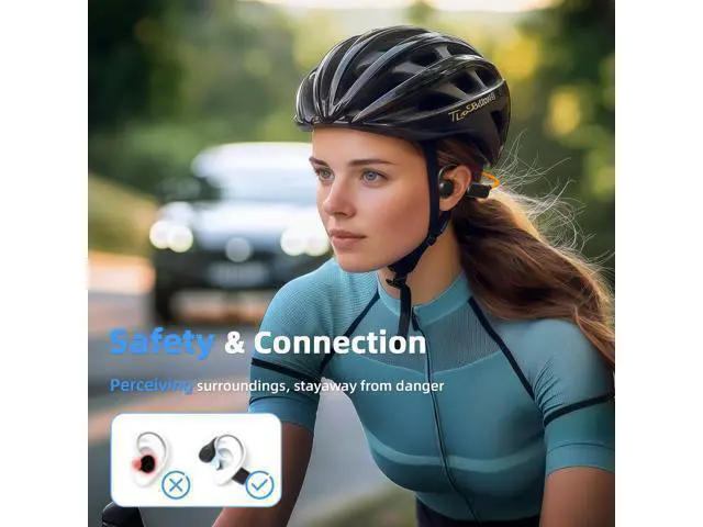 Alt view image 2 of 7 - vinamass Open Ear Headphones, Air Conduction Headphones Bluetooth 5.4, Wireless Headphones with LED Beacon String, 10H Playtime, Sports Headphone for Running & Outdoor