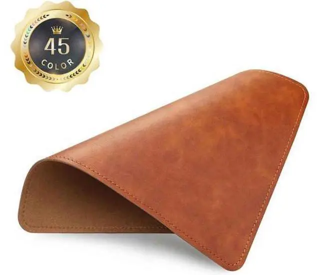 Main image of Mouse Pad PU Mouse PadLeather Mouse Pad with Stitched Edge Micro-Fiber Base with Non-Slip WaterproofMouse Pad for ComputersLaptop 8x11Inch (Caramel Brown)