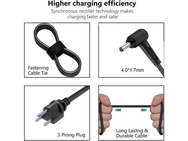Alt view image 3 of 4 - 65W AC Charger for IdeaPad 1 3 5 Flex 4 5 6 1470 1480 1570 1580 Ideapad 110 330 330s 510 520 530s 710s S145 S340 Yoga 710 720 510 V14 V15 Laptop Adapter Power Supply