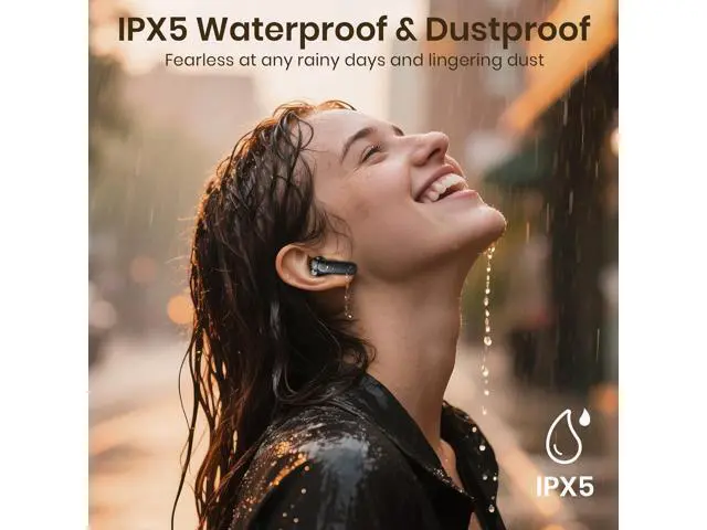Alt view image 6 of 7 - Wireless Earbuds 5.4 Bluetooth Headphones 100H Bluetooth Earbuds Active Noise Cancelling Earphones in-Ear Earbud with 4 ENC Noise Cancelling Mic IP5 Waterproof Earphones for Android iOS