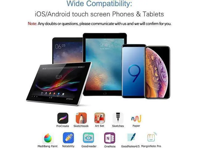 Alt view image 4 of 6 - Active Stylus Pen Compatible for iOS&Android Touch Screens Pencil with Dual Touch Function Rechargeable Stylus for iPad/iPad Pro/Air/Mini/iPhone/Cellphone//Tablet Drawing&Writing