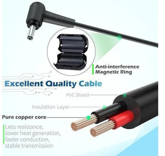 Alt view image 3 of 6 - 65W Laptop Charger Compatible with Vivobook 15 Series X512 X512D X512DA X512JA X513EA X515 X515J X515EA X540 X540S X540SA X540L F512 F512JA F512DA F513 F513EA F515 Adapter Power Supply