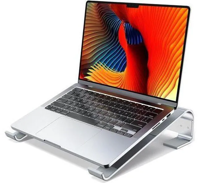 Main image of Laptop Stand for Desk Aluminum Laptop Riser Ergonomic Computer Stand Compatible with for MacBook Pro/Air HP 10-17.3 (Silver)
