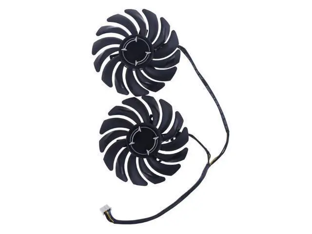 Alt view image 2 of 5 - Ventilador de refrigeración para tarjeta de vídeo gráfica MSI RX 580, 87mm, PLD09210B12HH, 4 pines, 1 par