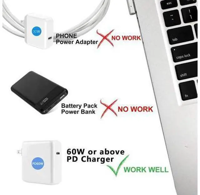 Alt view image 6 of 7 - 61W Magnetic 1 Charging Cable Cable Only Requires 60W PD Charger Compatible with MacBook A1278 A1286 6ft
