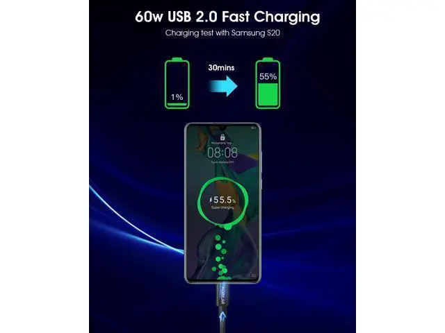 Alt view image 2 of 6 - USB C to USB C Cable 60W 3A Fast Charging USB C Charger Cable 3 Pack(3.3+5+6.6ft) Type C to Type C Cable for iPhone15/15Pro/16Plus/16ProMax/ipad Air 4/iPad Pro2022/ S23