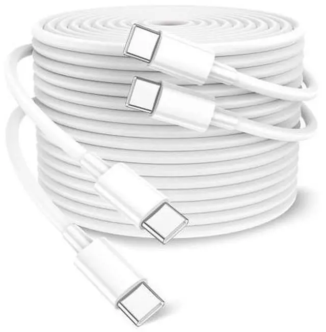 Main image of 100W USB C to USB C Cable 2-Pack 10ft Upgraded Fast Charging USB Type C to Type C Cable USB-C Cord Phone Charger Compatible with iPhone 16/15//Android/Phone/Pad/Macbook/Pro/Plus/Max etc.