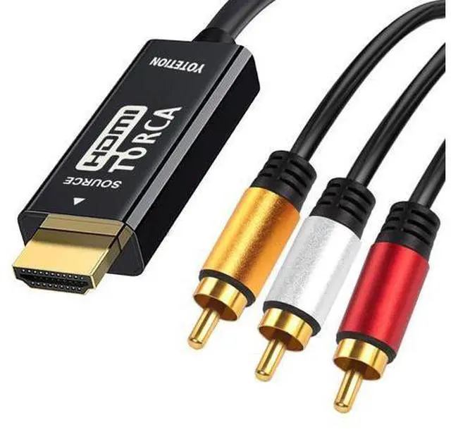 Main image of HDMI to RCA Cable 3FT with IC HDMI Male to 3-RCA AV Cable Video Audio Component Converter Adapter 1080P Cable for TV HDTV DVD