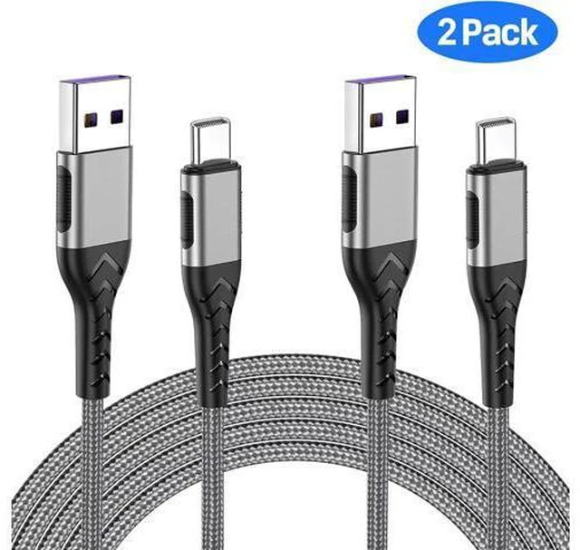 Alt view image 2 of 6 - USB C Cable Upgarded 2Pack 10ft Fast USB Type C Charging Cable for Android/Phone/Pad/Laptop Type C Charger Braided USB Cable Compatible withi Phone 17/16/15/Pro/Plus/Max/Sam.Sung-Silver