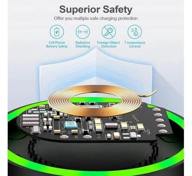 Alt view image 6 of 7 - Wireless Charger Pad Fast Charging Station for Galaxy Z Flip 7 Z Fold 7 S25 Edge/S25/S24/S23 15W Android Phone Charger Stand Fast Charging Mat cargador inalámbrico para Google Pixel 9a/9/10/8