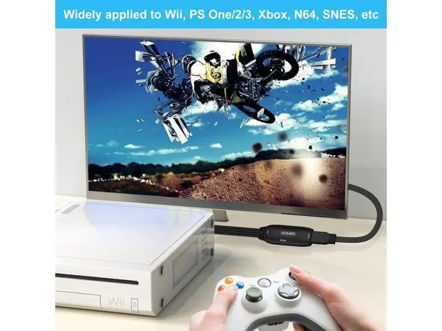 Alt view image 4 of 6 - Female 3-RCA to HDMI Converter with HDMI Cable Composite AV to HDMI Adapter 1080P Audio Video Converter for PS3 Xbox DVD VCR USB Powered Plug and Play