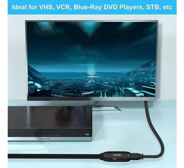 Alt view image 5 of 6 - Female 3-RCA to HDMI Converter with HDMI Cable Composite AV to HDMI Adapter 1080P Audio Video Converter for PS3 Xbox DVD VCR USB Powered Plug and Play