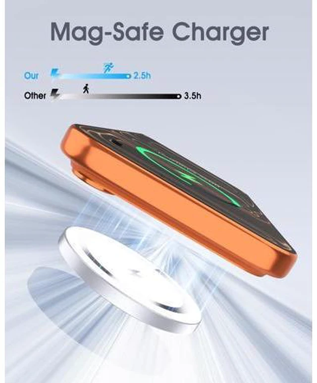Alt view image 3 of 7 - for Mag-Safe Charger 2 Pack Magnetic Wireless Charger for iPhone 17/17 Pro/17 Pro Max/Air/16 15 14 13 12 Pro Max Plus mini Charging Pad for 3 2 Strong Magnet Silver