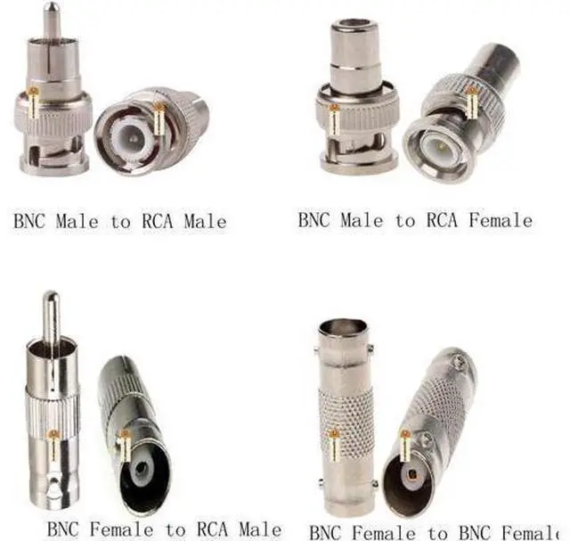 Alt view image 3 of 7 - 48Pcs BNC to RCA Converter Adapter Set - Male/Female Coaxial Connectors for CCTV Security Camera Surveillance Video