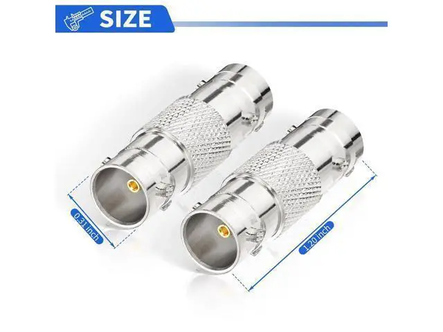 Alt view image 4 of 6 - BNC Adapter 75 Ohm SDI Connector BNC Female to Female Barrel Connector for HD-SDI/3G-SDI/4K/8K SDI Video Camera Cable (2Pcs)