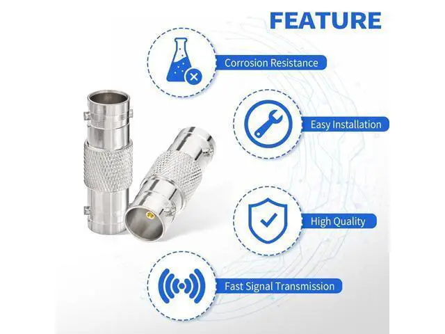 Alt view image 5 of 6 - BNC Adapter 75 Ohm SDI Connector BNC Female to Female Barrel Connector for HD-SDI/3G-SDI/4K/8K SDI Video Camera Cable (2Pcs)