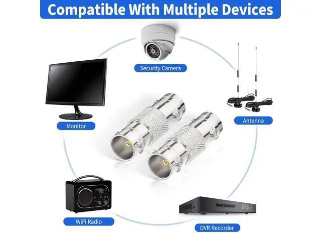 Alt view image 6 of 6 - BNC Adapter 75 Ohm SDI Connector BNC Female to Female Barrel Connector for HD-SDI/3G-SDI/4K/8K SDI Video Camera Cable (2Pcs)