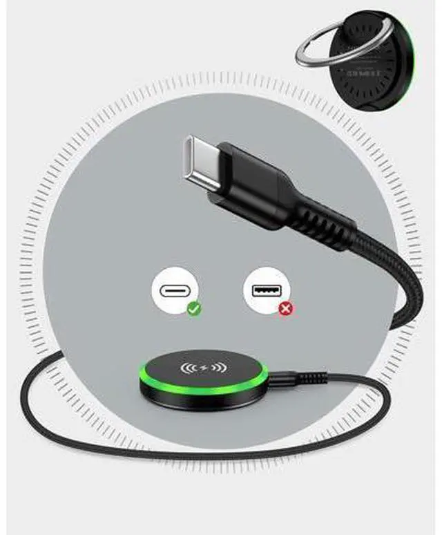 Main image of MagSafe Wireless Charger 15W Fast Charging Pad for Galaxy S25 Ultra S24 Magnetic Charger Finger Holder Stand for iPhone 17 17Pro 17 Air 16e 16 Pro Max 15 Android Pixel 10 Pro