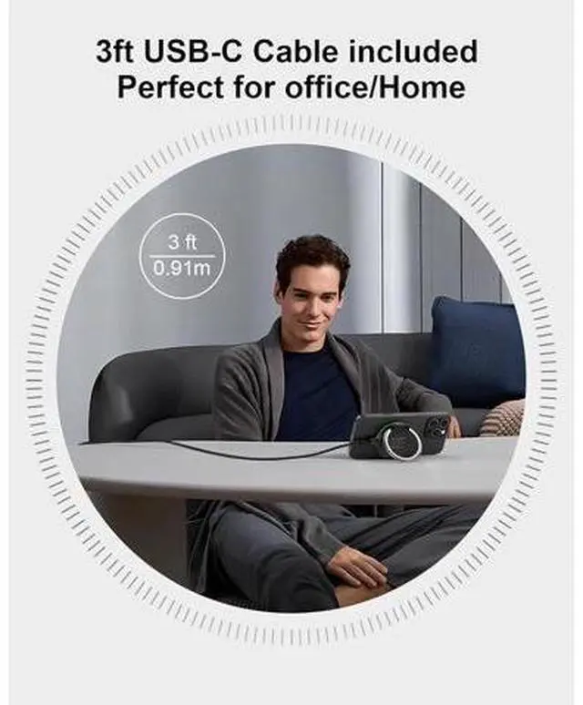 Alt view image 4 of 7 - MagSafe Wireless Charger 15W Fast Charging Pad for Galaxy S25 Ultra S24 Magnetic Charger Finger Holder Stand for iPhone 17 17Pro 17 Air 16e 16 Pro Max 15 Android Pixel 10 Pro