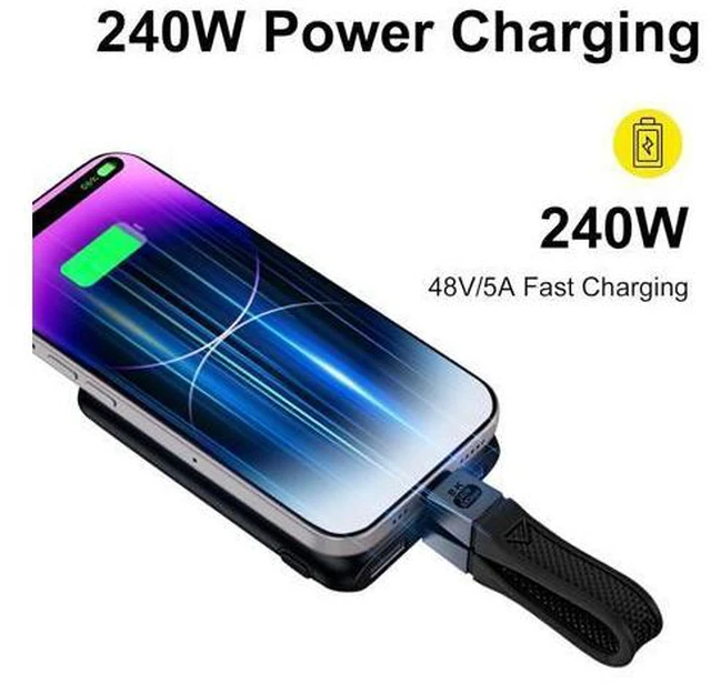 Alt view image 2 of 7 - Short USB C Cable 5inch High Speed 80Gbps 120Gbps Bandwidth PD 240W Thunderbolt 5 Cable for 16K Dual 8K/6K USB C Cord in Black for Thunderbolt 4/3 USB 4 SSD MacBook Dock