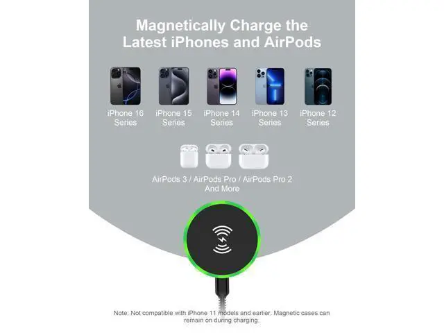 Alt view image 7 of 7 - MagSafe Wireless Charger 15W Fast Charging Pad for Galaxy S25 Ultra S24 Magnetic Charger Finger Holder Stand for iPhone 17 17Pro 17 Air 16e 16 Pro Max 15 Android Pixel 10 Pro