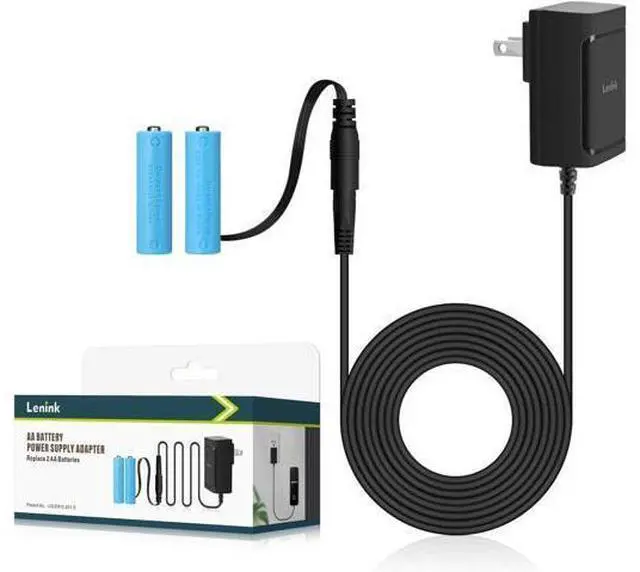 Main image of AC Power Supply Adapter for AA Battery Replace 2 AA Battery for Pumpkin Lantern LED Light Thermostat Table Lamp Motion Sensor Trash Can (Black)
