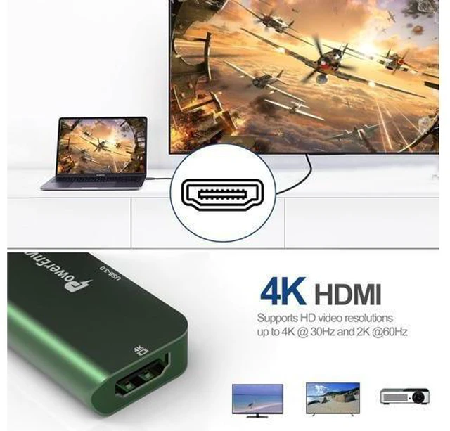 Alt view image 4 of 6 - USB-C Hub 3-in-1 by - 100W PD Charging 4K HDMI USB 3.0 Port (5Gbps) Aluminum Portable Adapter for MacBook Pro/Air iPad Pro XPS & More