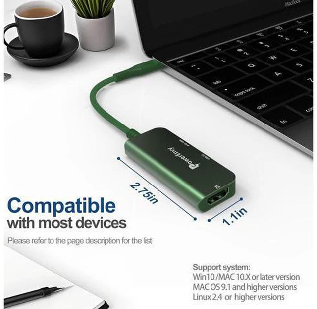 Alt view image 5 of 6 - USB-C Hub 3-in-1 by - 100W PD Charging 4K HDMI USB 3.0 Port (5Gbps) Aluminum Portable Adapter for MacBook Pro/Air iPad Pro XPS & More