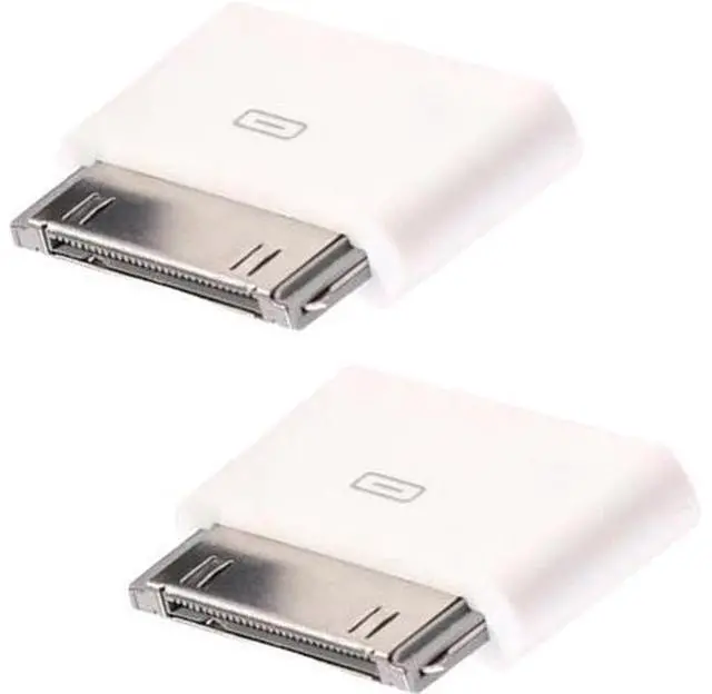 Main image of 2 PCS - 8 Pin Female to 30 Pin Male Adapter | Charge & Sync Connector | Compatible with Smartphones Tablets Cars Sound-Docks and More | 2 Pack White