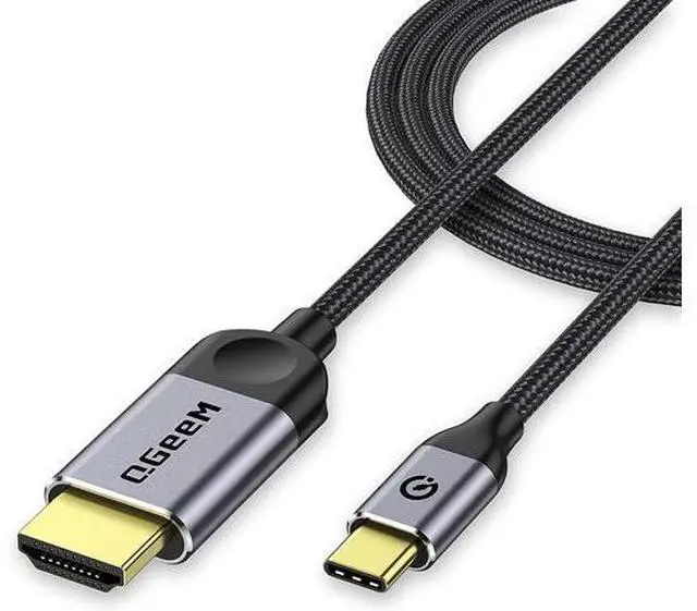 Main image of USB C to HDMI Cable Adapter 6FT 4K USB Type C to HDMI Thunderbolt 3/4 Compatible for iPhone 16 Galaxy MacBook Pro/air IPad pro Surface XPS HP Thinkpad Pixelbook and More-Grey