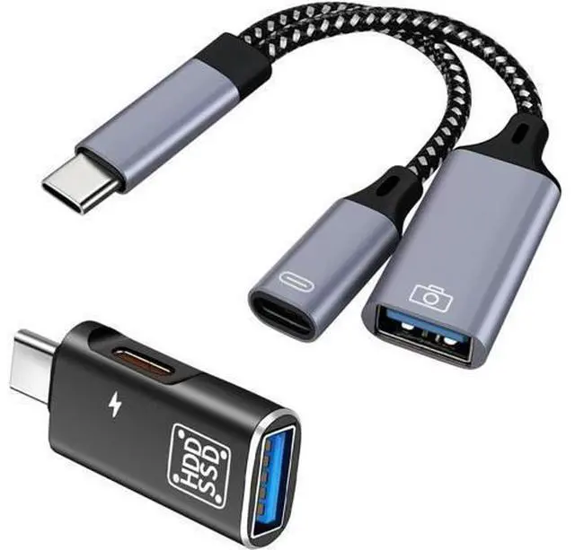 Main image of USB C OTG C to USB Splitter usb C Splitter 1 in 2 out Type C OTG Charging Function Adapter for iphone 15 16 pro ipad GalaxyS24 Google Chromecast Fire Stick Onn TV 4k plus 3D Printer AM8 Microphone