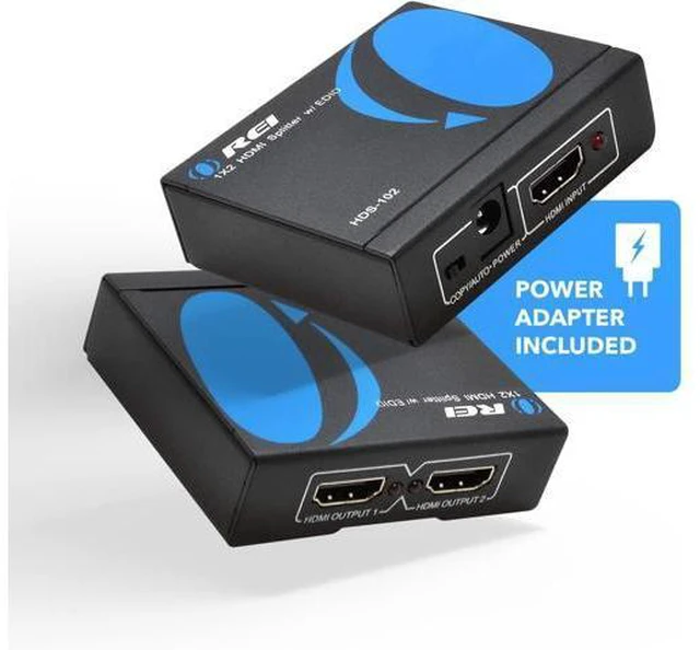 Alt view image 2 of 7 - HDMI Splitter 1 in 2 out - Ultra HD 4K @ 30Hz HDCP 3D & Full HD 1080P Support for Xbox PS4 Blu-ray HDTV - Adapter Included