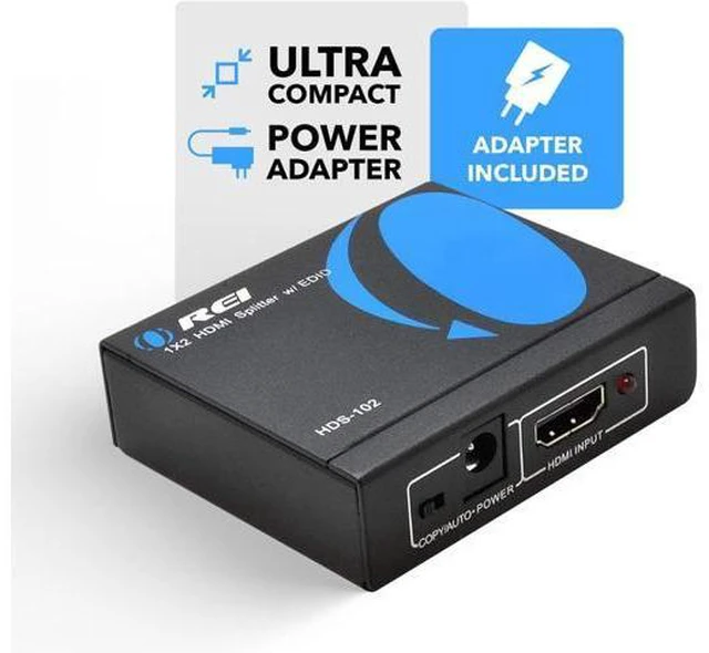 Alt view image 5 of 7 - HDMI Splitter 1 in 2 out - Ultra HD 4K @ 30Hz HDCP 3D & Full HD 1080P Support for Xbox PS4 Blu-ray HDTV - Adapter Included