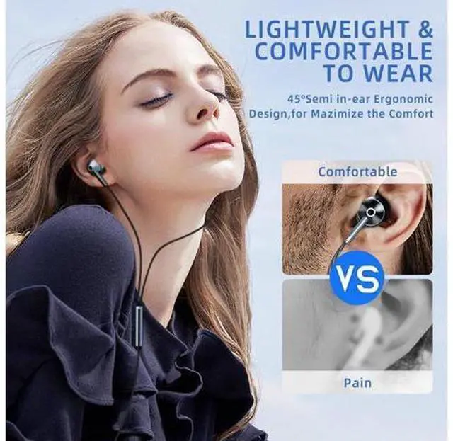 Alt view image 2 of 7 - USB-C Wired Earbuds with Microphone, Volume Control, Noise Canceling, Compatible with Samsung Galaxy S24 S23 S22, iPhone 17 16 15 Pro Pro max, Pixel Phones