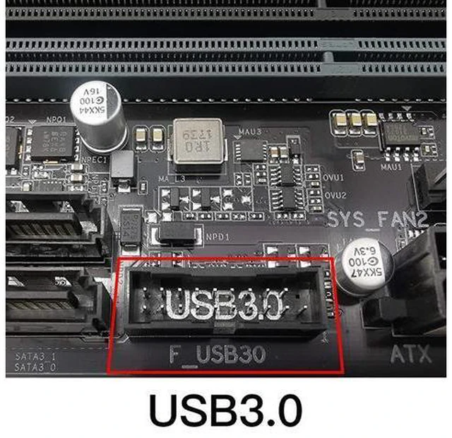 Alt view image 4 of 6 - USB 3.0 (3.1 Gen 2) Internal (19-Pin) Header to USB 3.1/3.2 Type-C (20-Pin) A-Key Front Panel Adapter