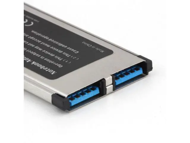 Alt view image 5 of 7 - 34mm Express Card Expresscard to 2 Port USB 3.0 Adapter for Laptop NEC Chip