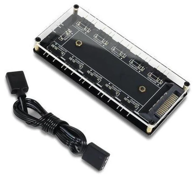 Main image of 5V 3Pin ARGB LED Hub,10 Way 5V 3 Pin RGB Splitter